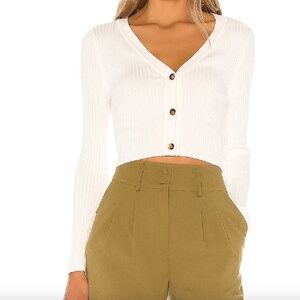 Mink Pink Jocelyn Cropped Cardigan in Size Small